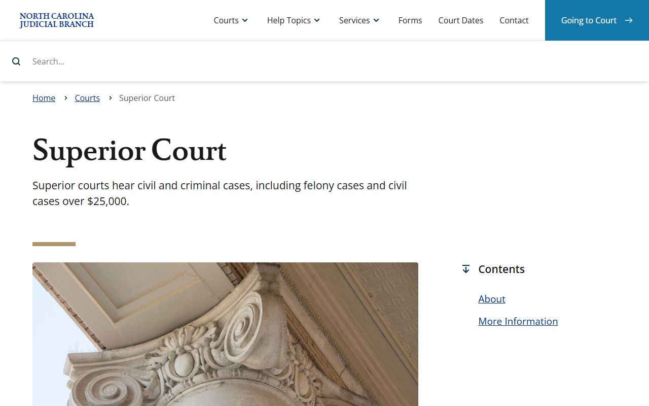 Granville County criminal court records Superior Court page