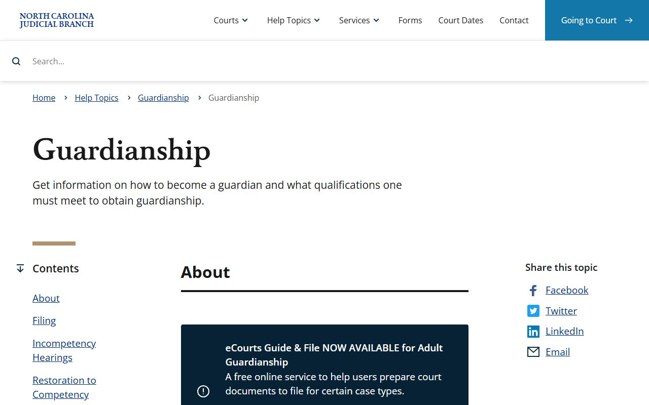 Granville County probate records guardianship help topic
